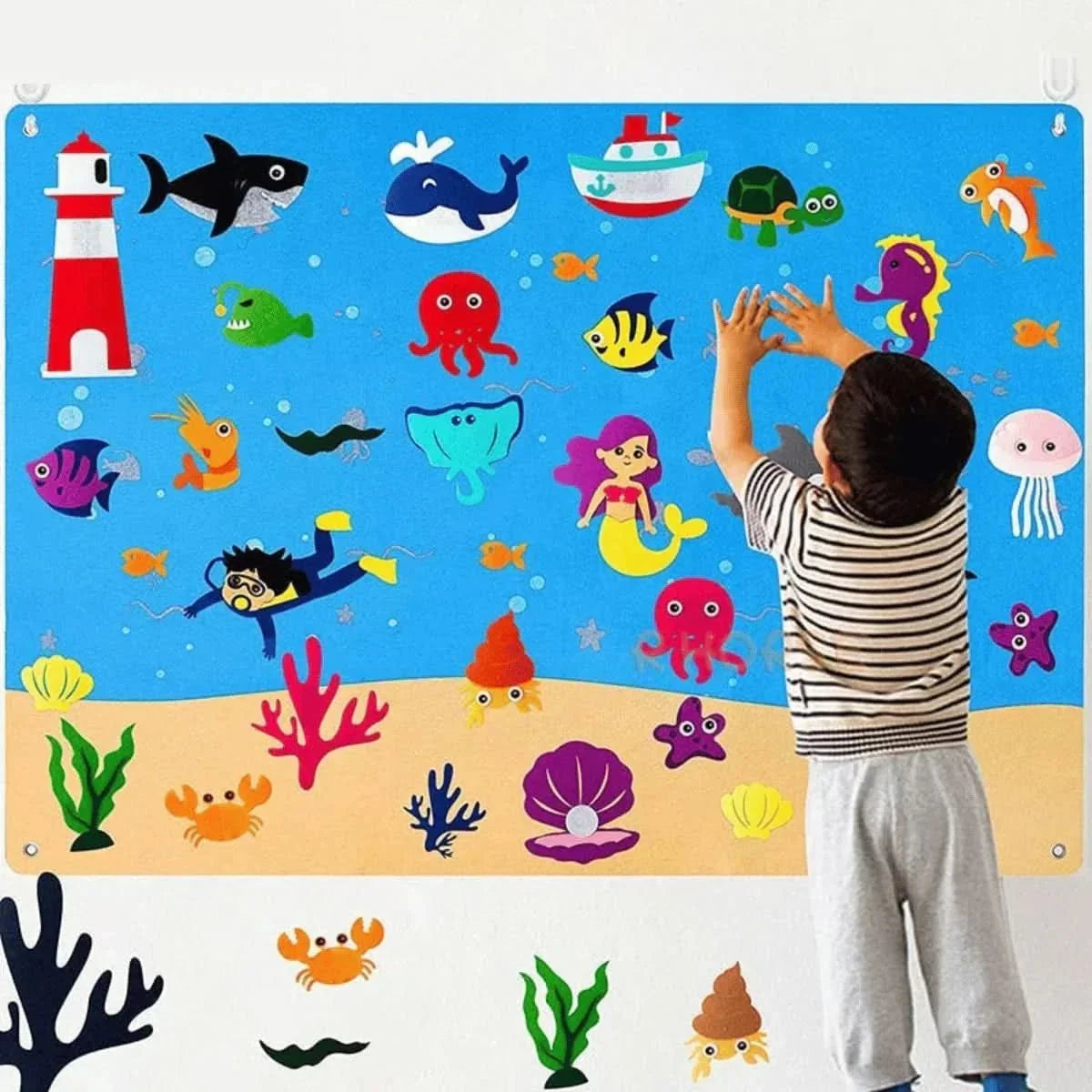 Felt Board Set Reusable Animal Figures