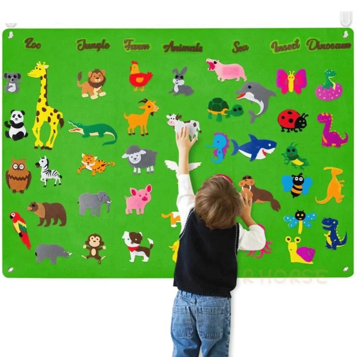 Felt Board Set Reusable Animal Figures