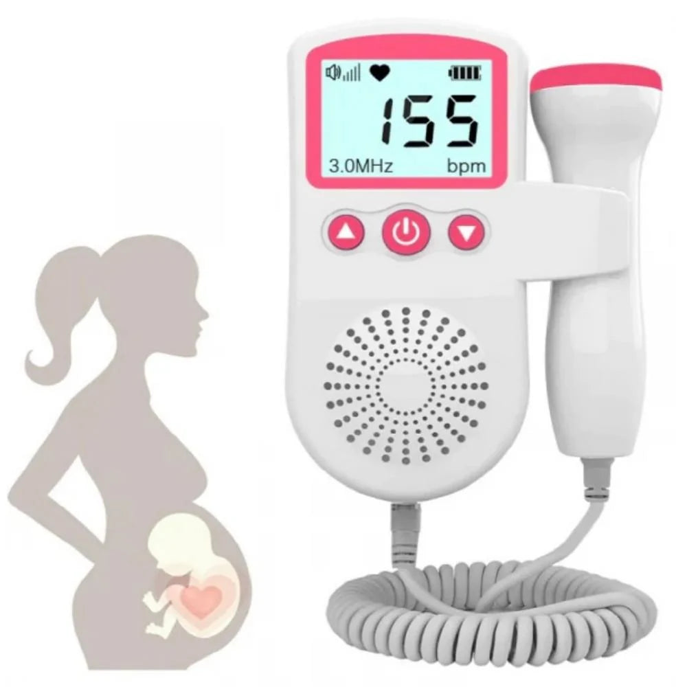 Fetal Doppler Monitor 3-Mode Backlit LCD Portable
