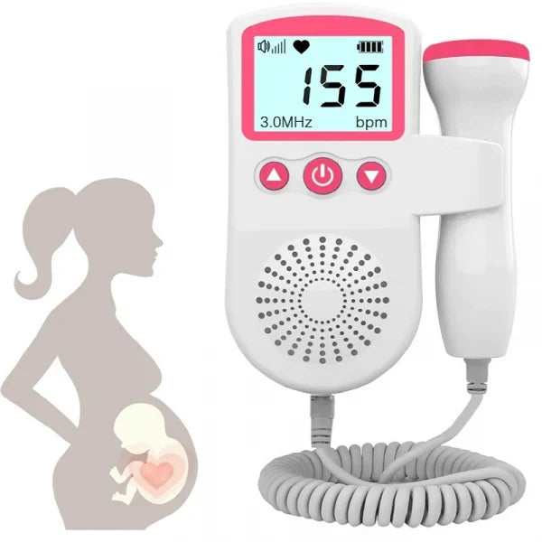 Fetal Doppler Monitor Portable LCD Heart Rate Display