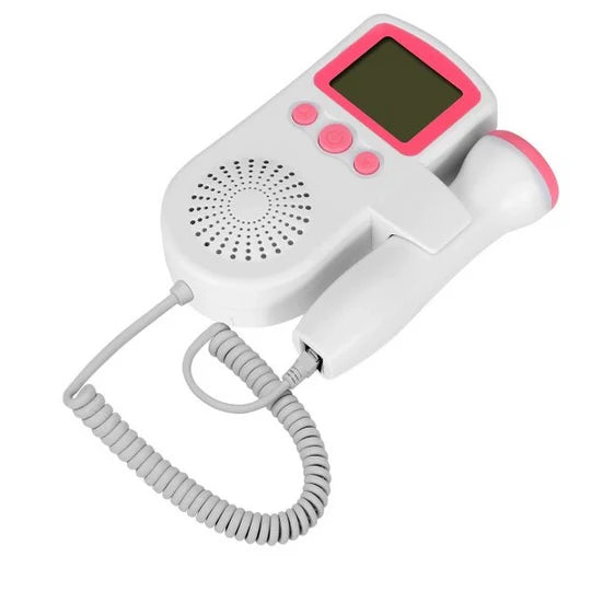 Fetal Doppler Monitor Portable LCD Heart Rate Display Ultrasound Sensor
