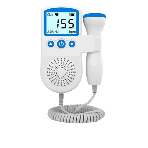 Fetal Doppler Monitor Portable LCD Heart Rate Display Ultrasound Sensor