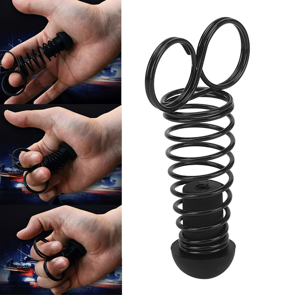 Finger Strengthener Adjustable Resistance Textured Grip With Carry Pouch