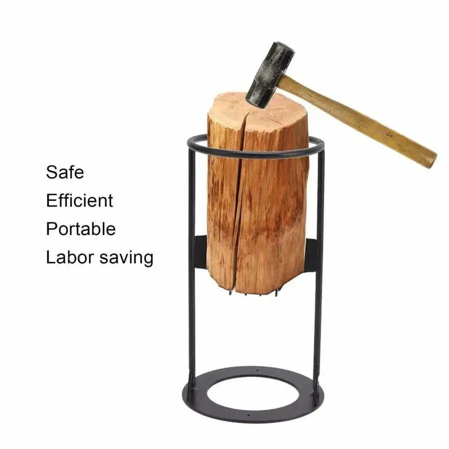 Firewood Splitter Cast Iron Fixed Wedge Wide Base