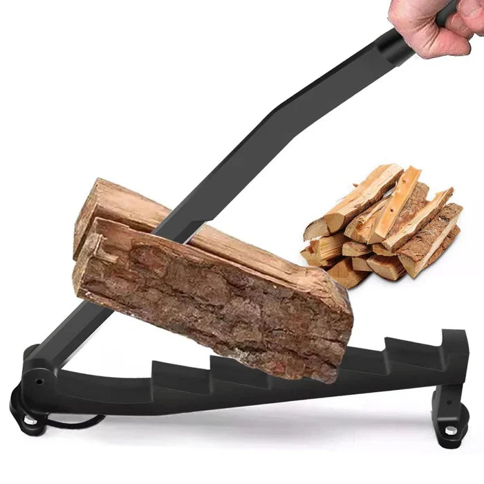 Firewood Splitter Wall-Mounted Rust-Resistant Steel