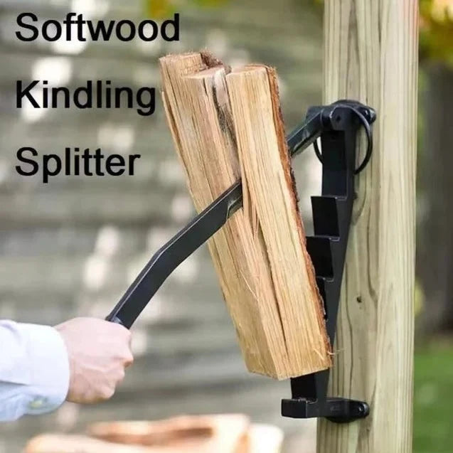 Firewood Splitter Wall-Mounted Rust-Resistant Steel