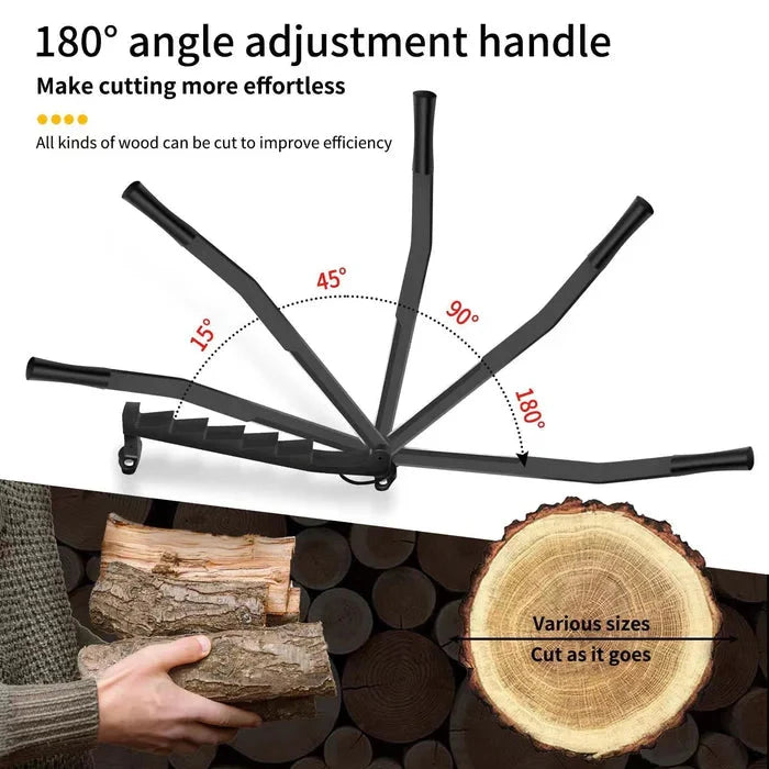 Firewood Splitter Wall-Mounted Rust-Resistant Steel