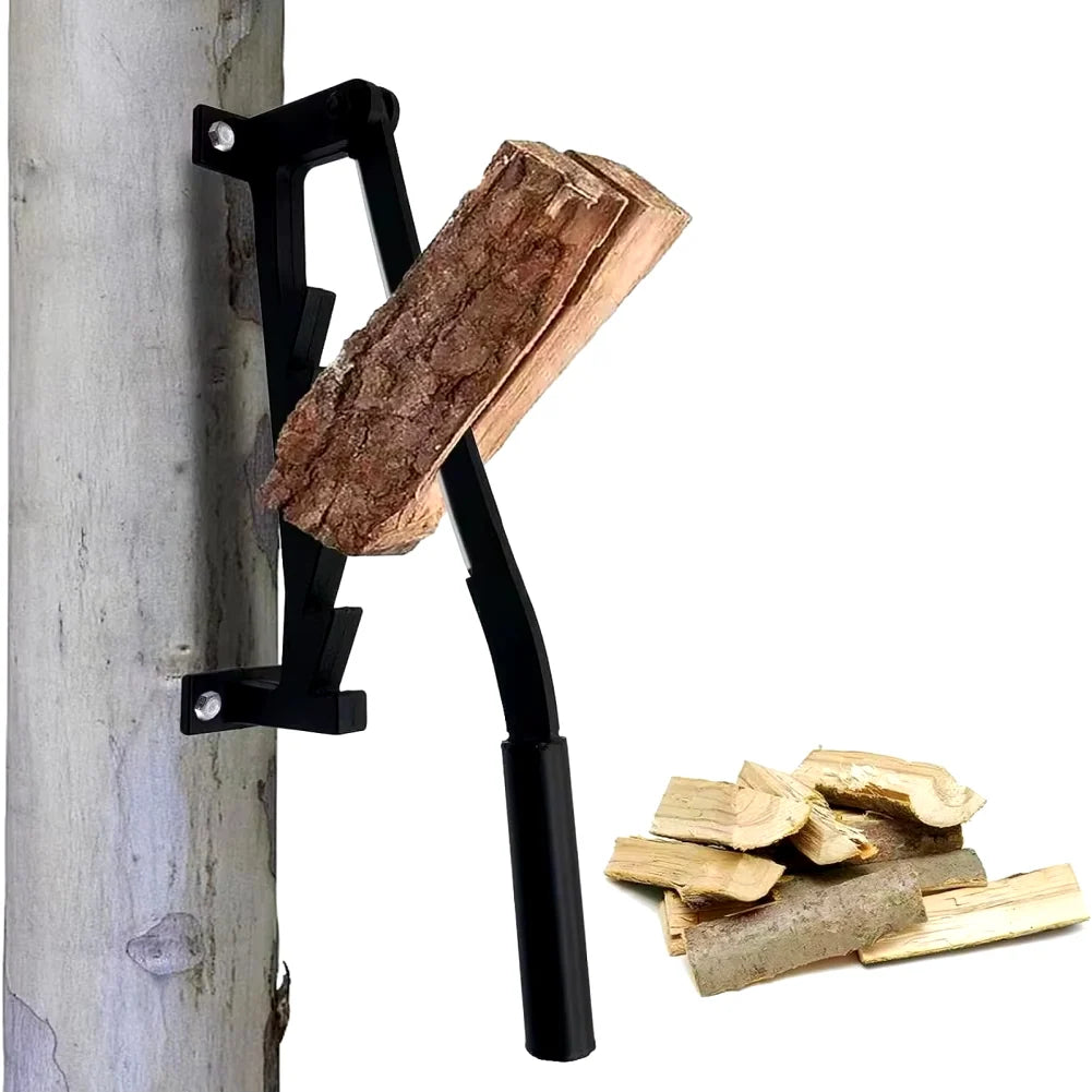 Firewood Splitter Wall-Mounted Rust-Resistant Steel