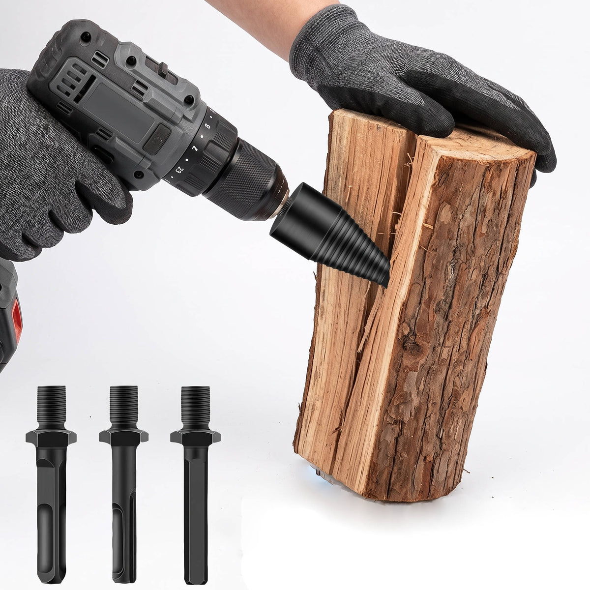 Firewood Splitting Drill Bit Carbon Steel U-Shaped Thread