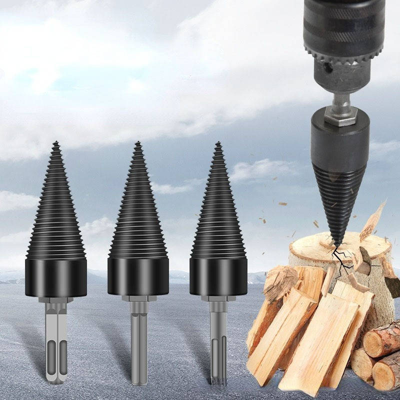 Firewood Splitting Drill Bit Carbon Steel U-Shaped Thread