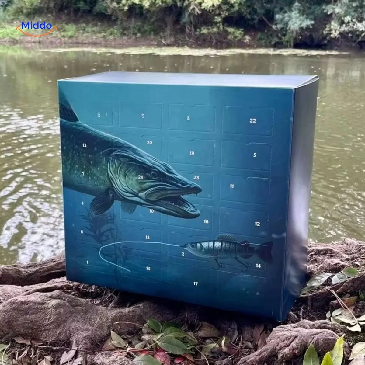 Fishing Advent Calendar 24 Accessories Reusable Wall Calendar