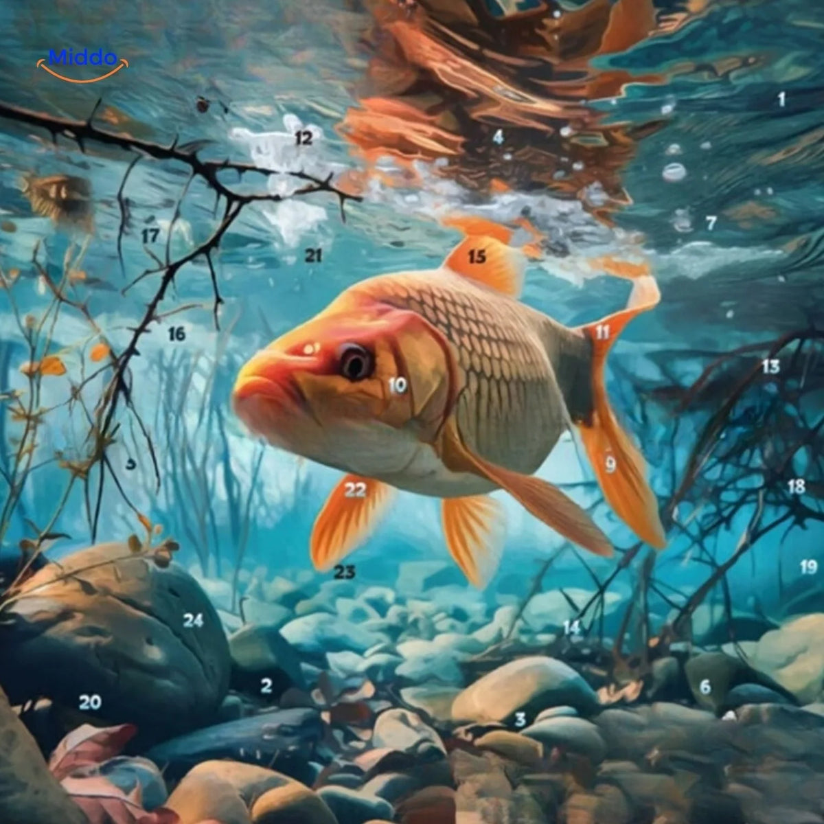 Fishing Advent Calendar 24 Accessories Reusable Wall Calendar