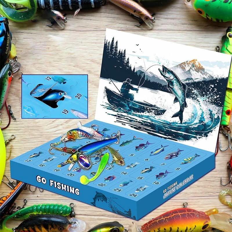 Fishing Advent Calendar 24 Compartments Lures & Hook Accessories