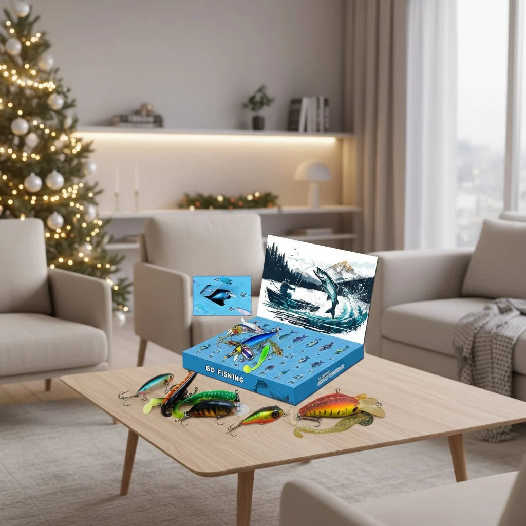 Fishing Advent Calendar 24 Compartments Lures & Hook Accessories