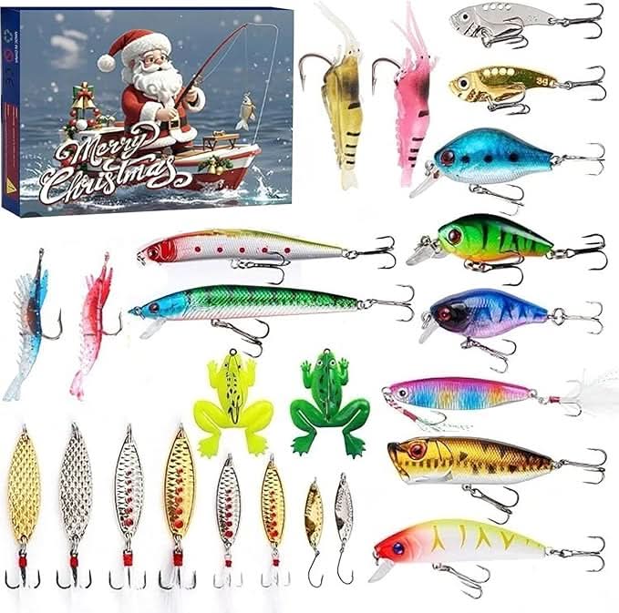 Fishing Advent Calendar 24 Compartments Lures & Hook Accessories