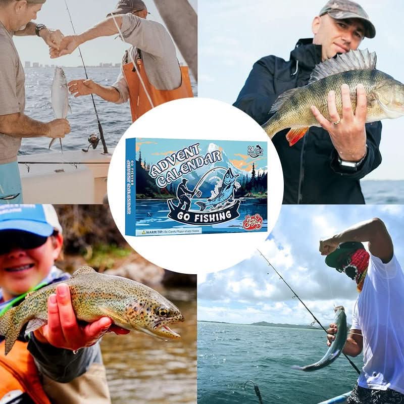Fishing Advent Calendar 24 Compartments Lures & Hook Accessories