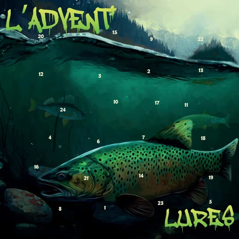 Fishing Advent Calendar 24-Piece Mixed Lure & Tackle Set