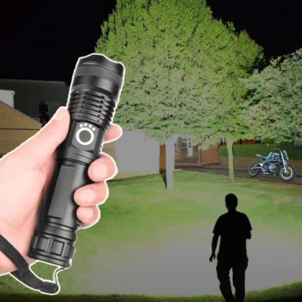 Flashlight Adjustable Zoom USB Rechargeable