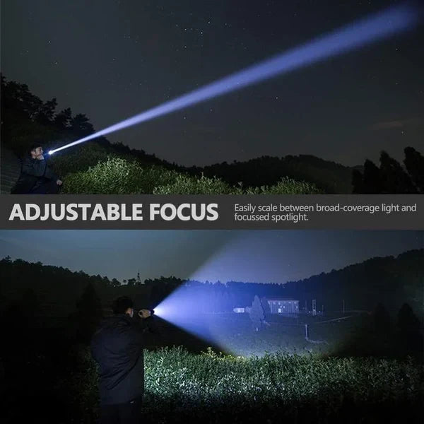 Flashlight Adjustable Zoom USB Rechargeable