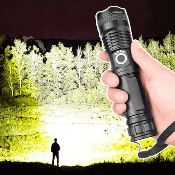 Flashlight Adjustable Zoom USB Rechargeable