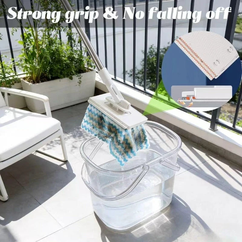 Flat Mop One-Touch Cloth Release 360° Swivel Head