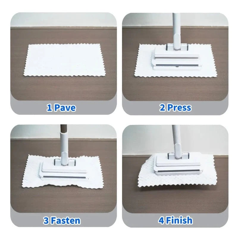 Flat Mop One-Touch Cloth Release 360° Swivel Head