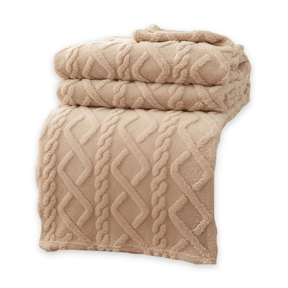 Fleece Blanket Double-Layer Breathable Machine-Washable