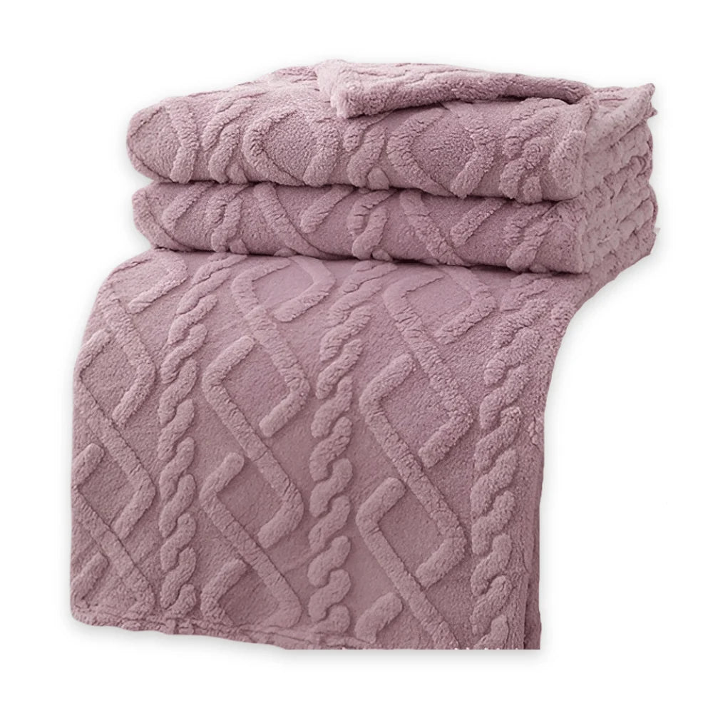 Fleece Blanket Double-Layer Breathable Machine-Washable