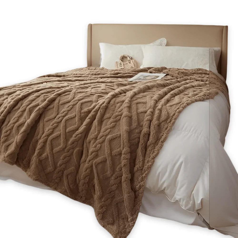 Fleece Blanket Double-Layer Breathable Machine-Washable