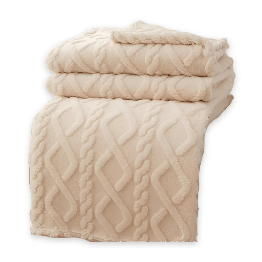 Fleece Blanket Double-Layer Breathable Machine-Washable