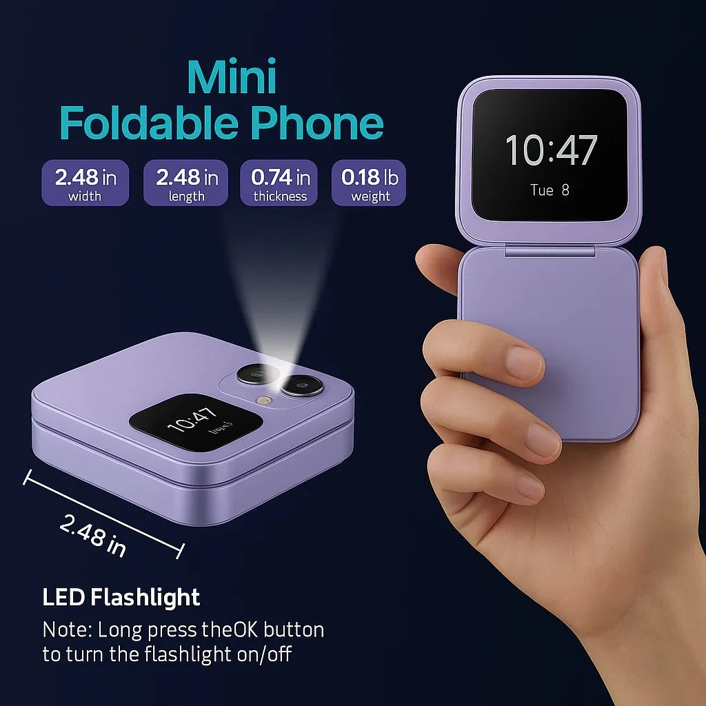 Flip Phone Large Screen Easy Keypad High-Volume Speakers