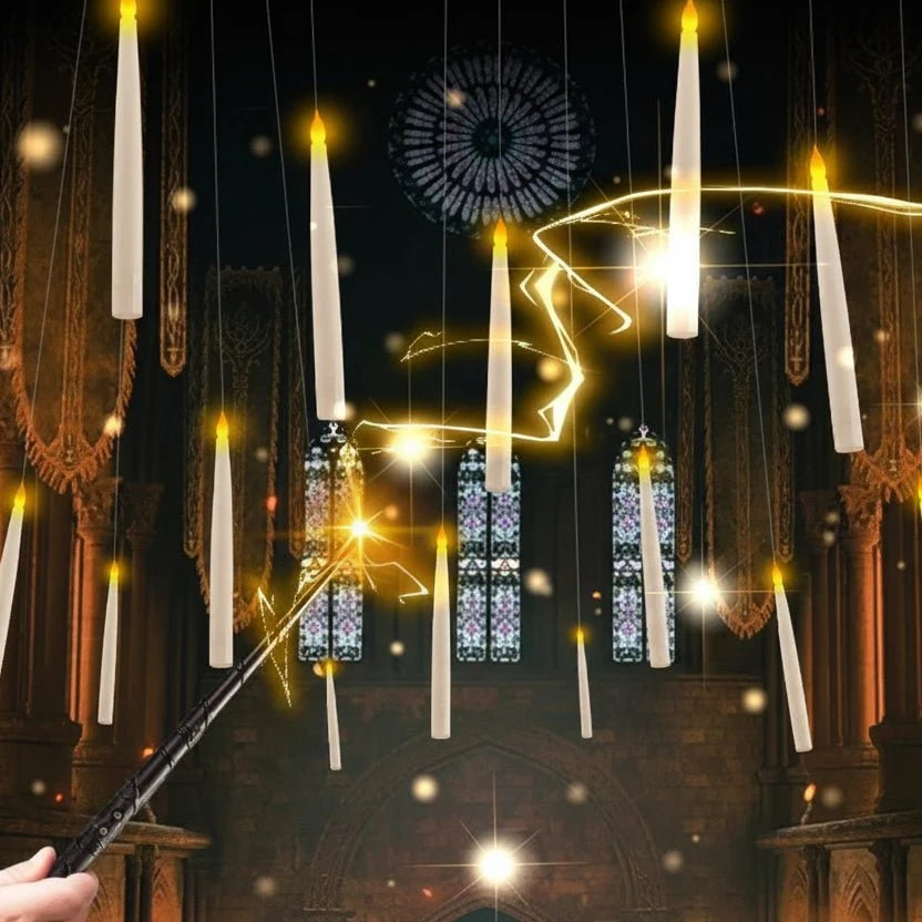 Floating Candles Flameless Flickering Wand Remote Set of 12