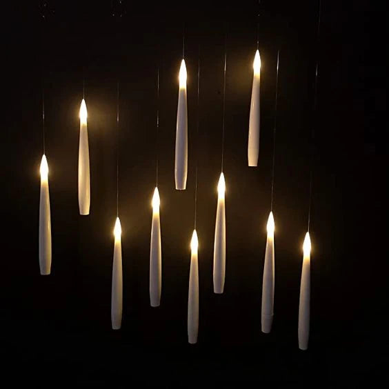 Floating Candles Flameless Flickering Wand Remote Set of 12