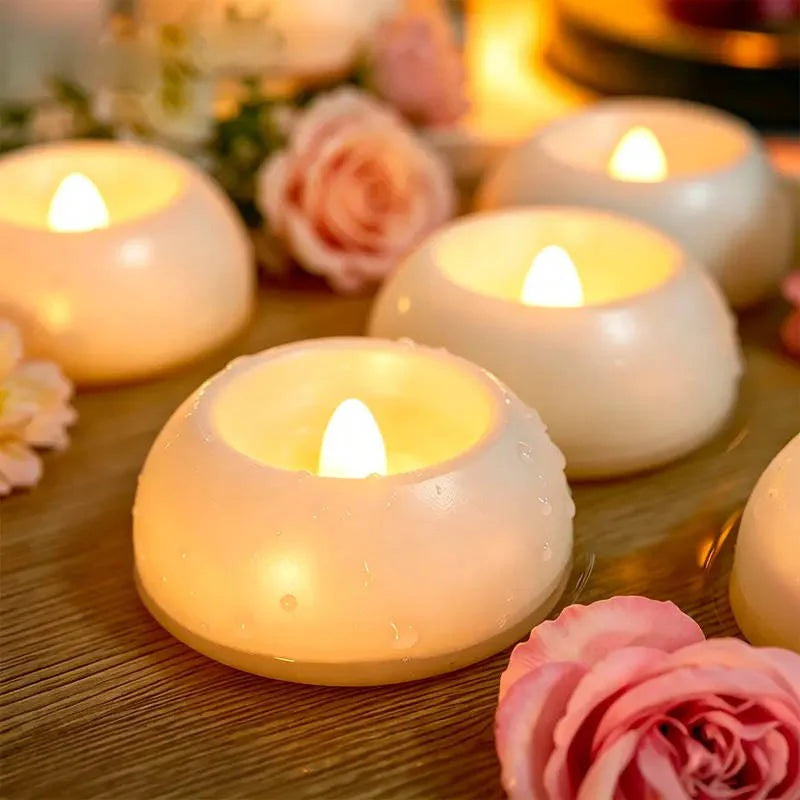 Floating LED Tea Candles Water-Activated Set of 12