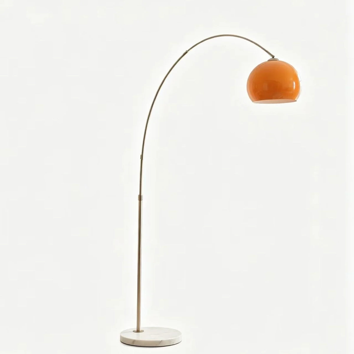 Floor Lamp Curved Arc Adjustable Height Metal Frame