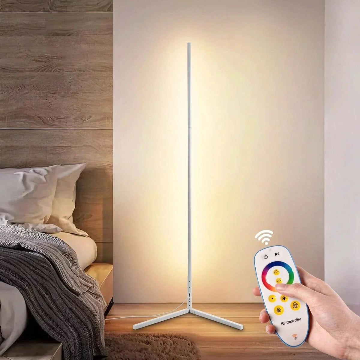 Floor Lamp Dimmable LED Remote Control Three Light Tones