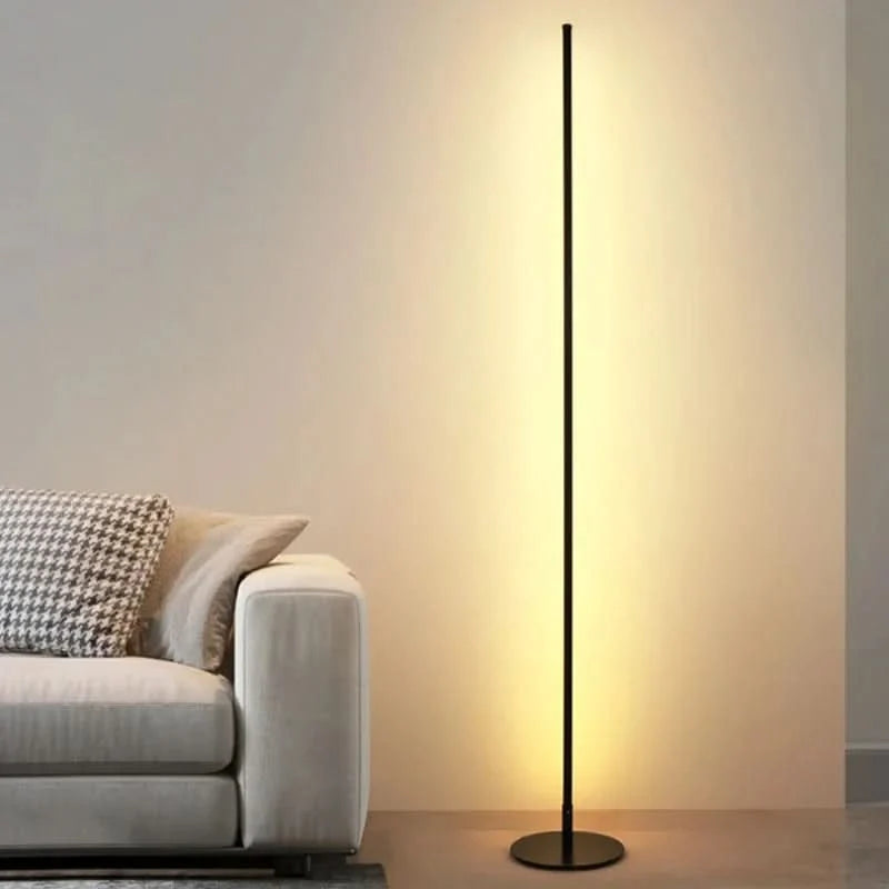 Floor Lamp Dimmable Warm White LED Slim Metal Design
