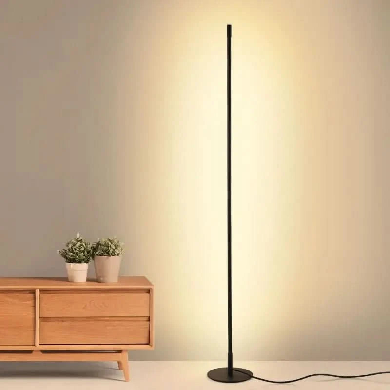 Floor Lamp Dimmable Warm White LED Slim Metal Design