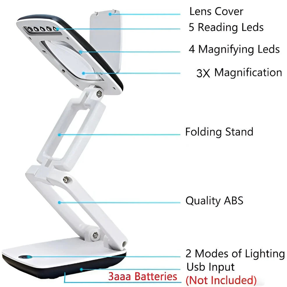 Floor Magnifying Lamp 3X Magnification LED Lighting