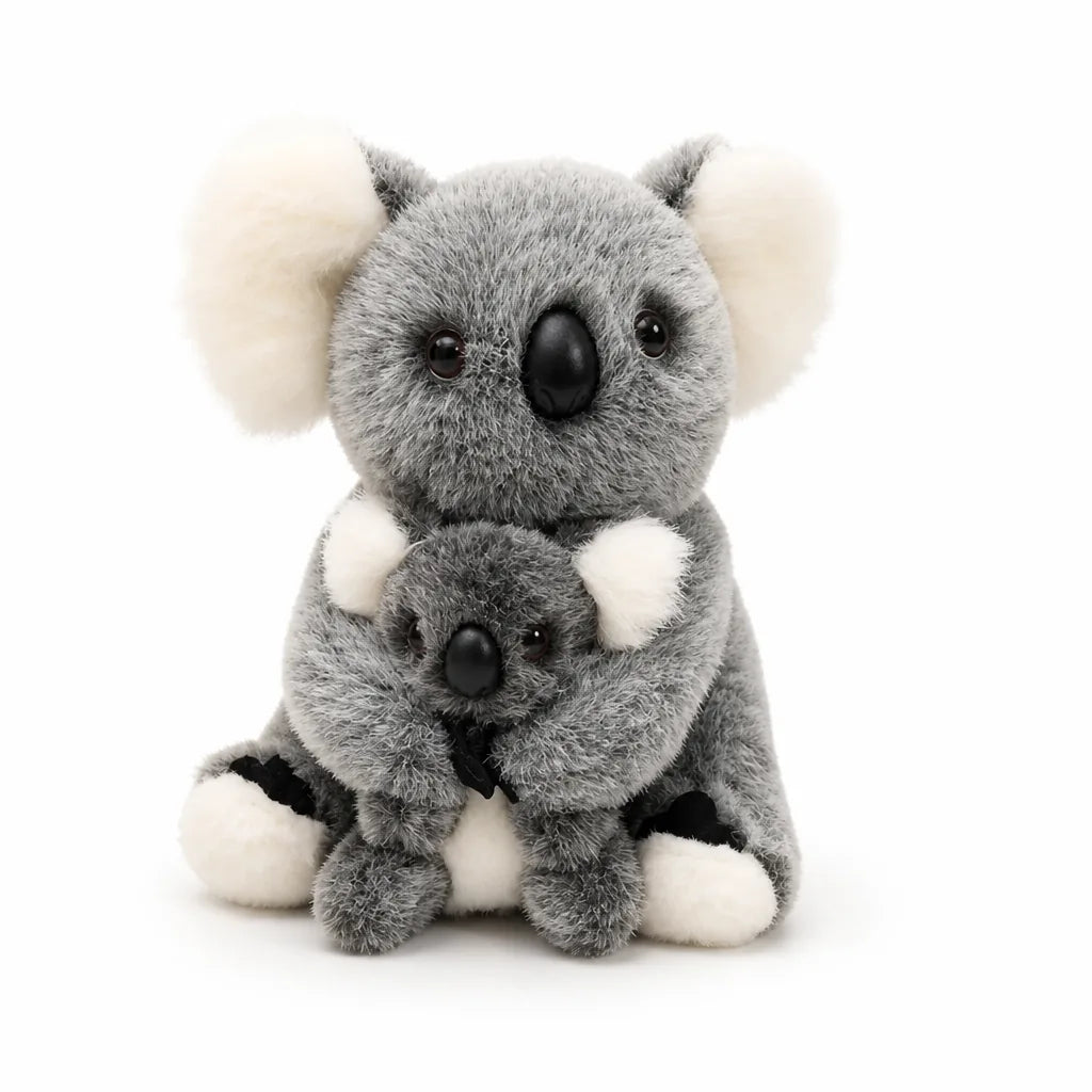 Fluffy Ears Button Nose Koala Plush Toy For Kids