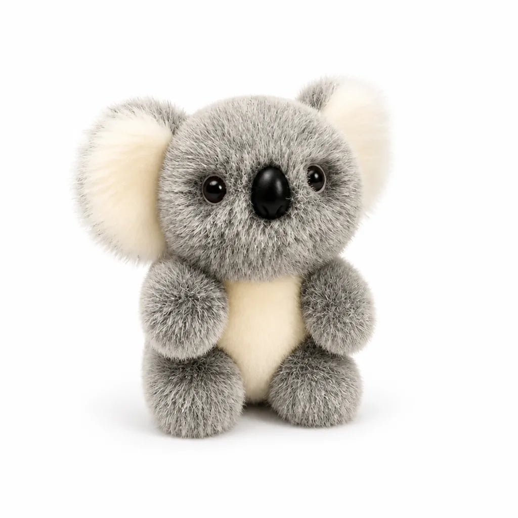 Fluffy Ears Button Nose Koala Plush Toy For Kids