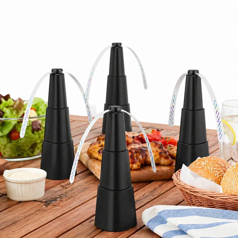 Fly Repellent Fan Holographic Blades Battery-Powered Set of 4