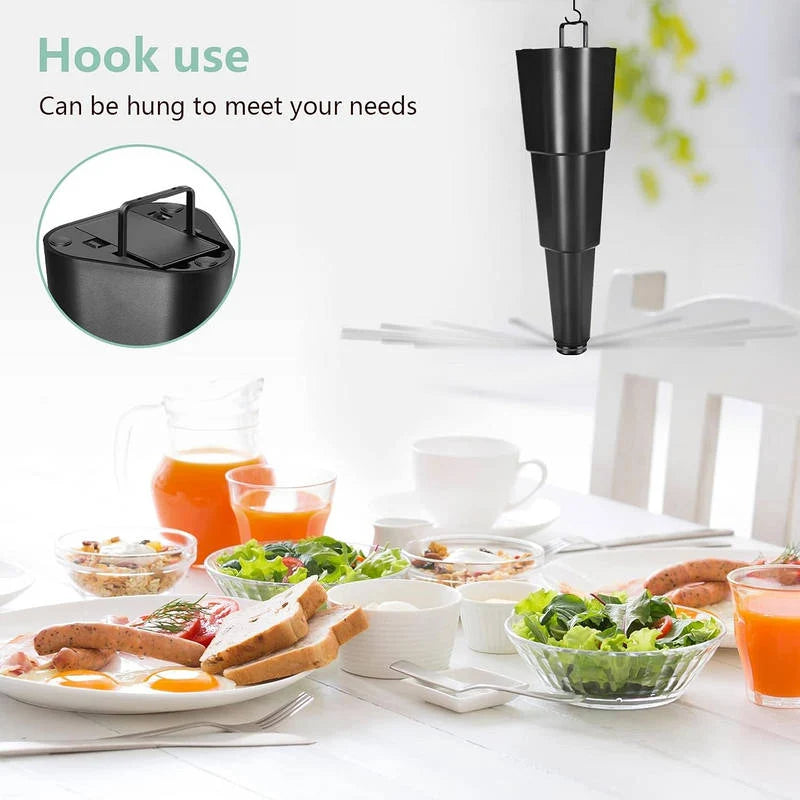 Fly Repellent Fan Holographic Blades Battery-Powered Set of 4