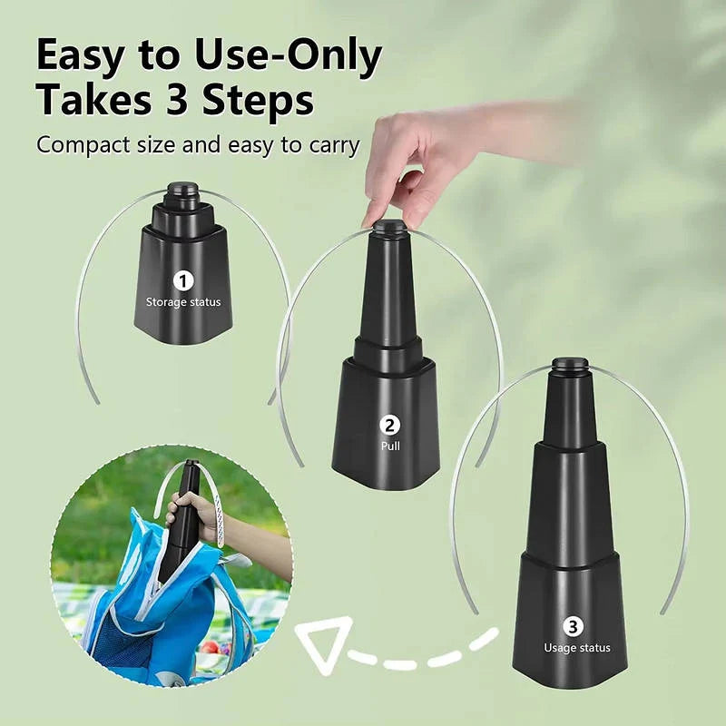 Fly Repellent Fan Holographic Blades Battery-Powered Set of 4