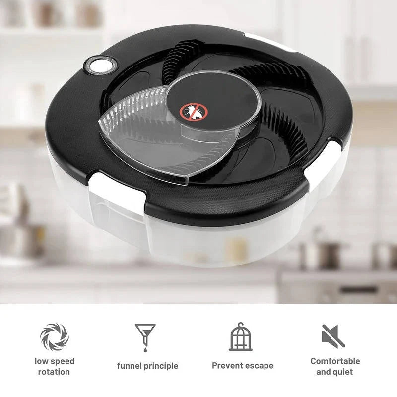 Fly Trap Rotating Arm USB Rechargeable 72-Hour Battery Life