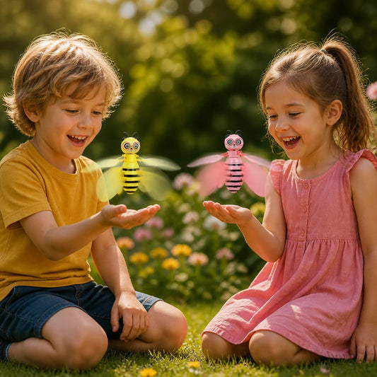 Flying Bee Toy Motion Sensor Control LED Lights & Obstacle Detection