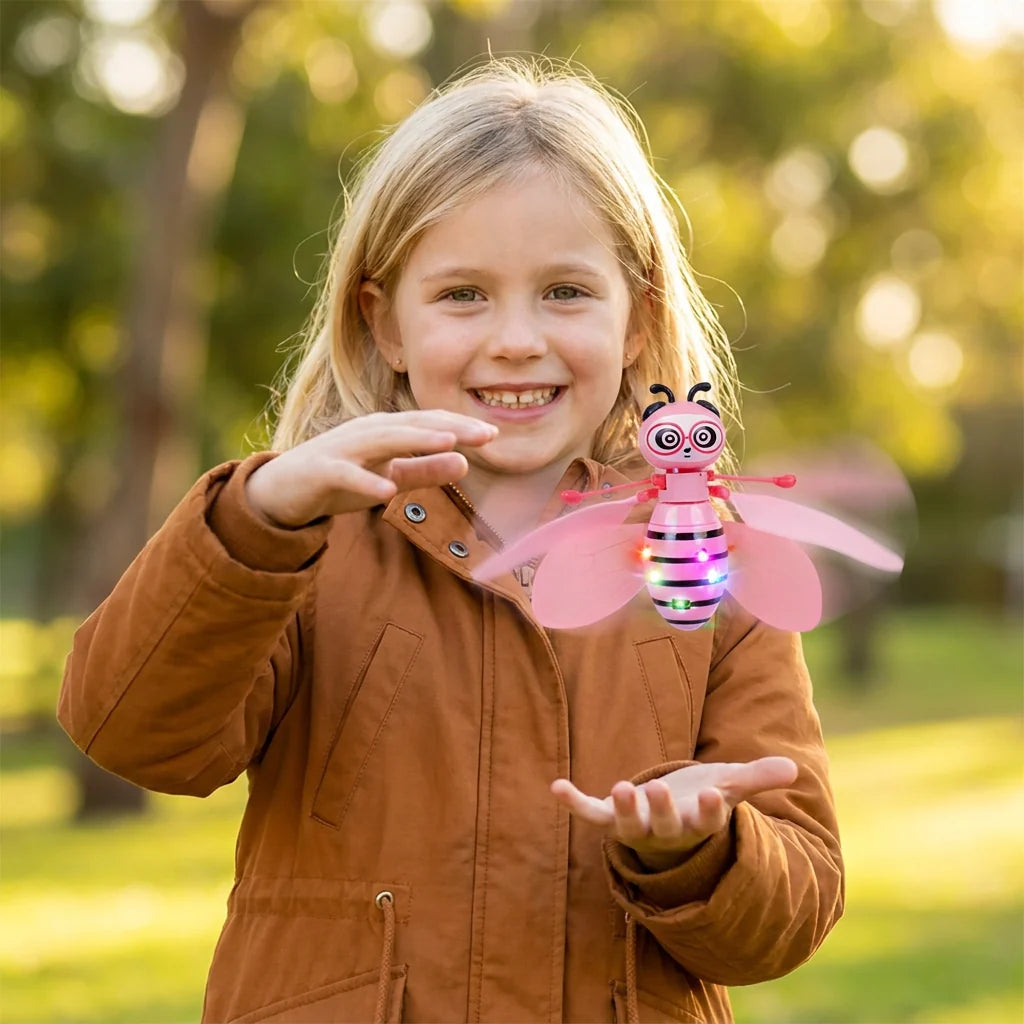 Flying Bee Toy Motion Sensor Control LED Lights & Obstacle Detection