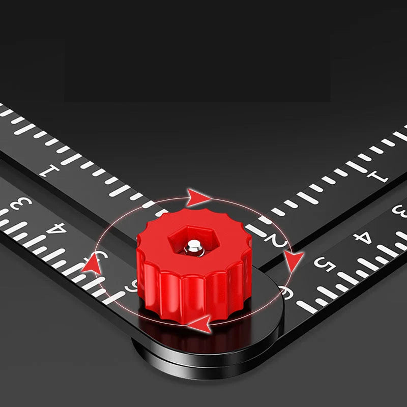 Folding Ruler Aluminum Hinged Sections Marked Increments