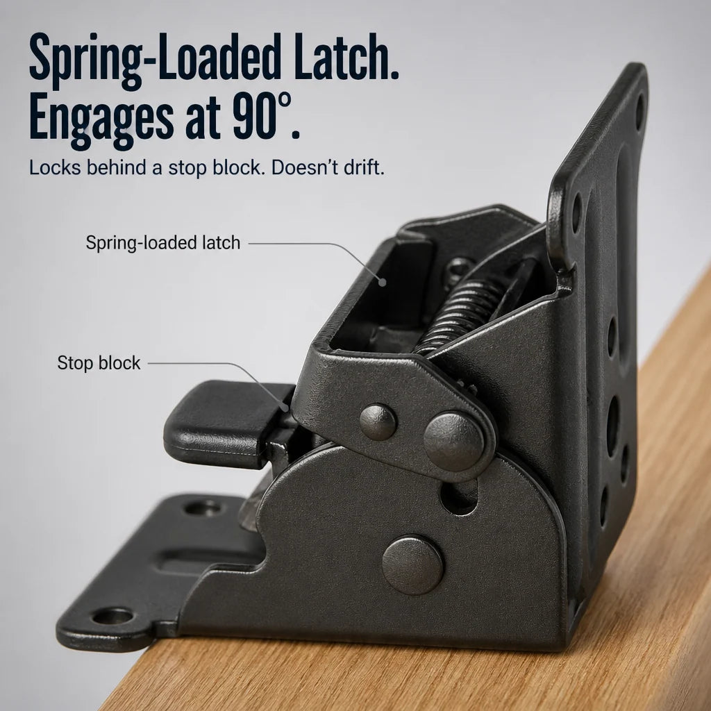 Folding Support Brackets Self-Locking 500 lb Capacity per Pair