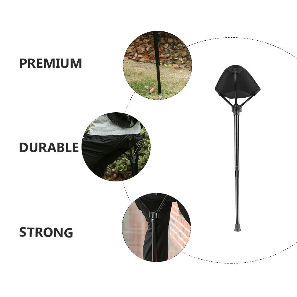 Folding Travel Chair Compact Backpack-Ready Tear-Resistant Nylon Seat